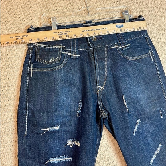 Ed Hardy Men's Blue Denim Shorts Size 32 - Picture 6 of 8